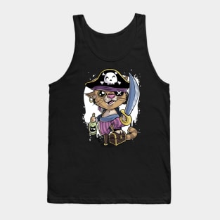 Cat pirate treasure Tank Top